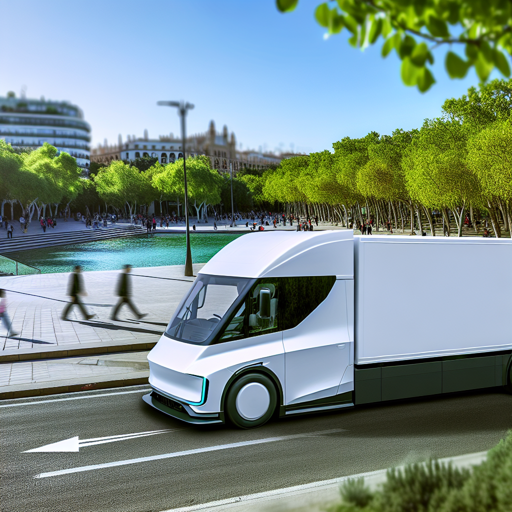 Battery electric truck in action showcasing clean fleet initiatives