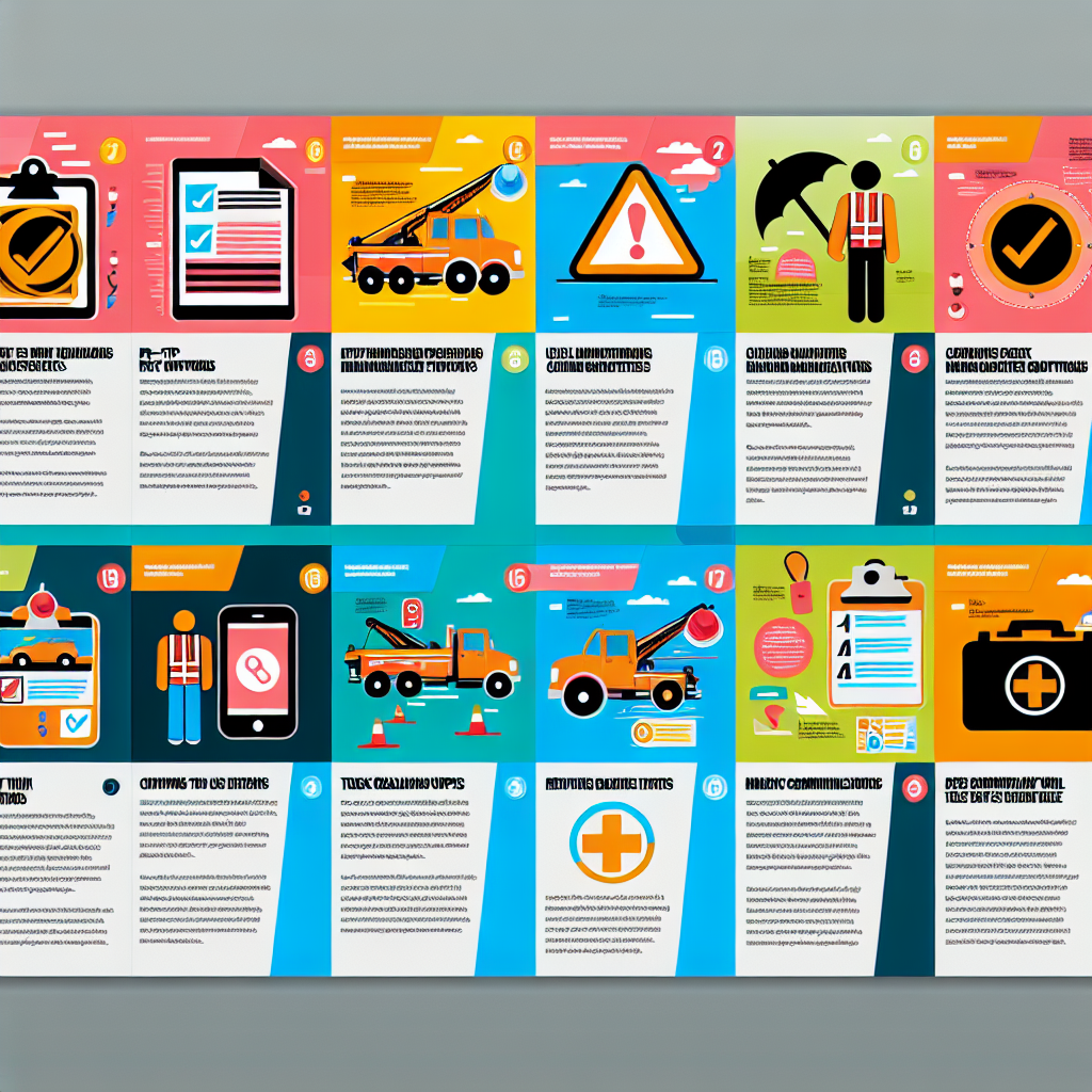 Infographic of safety tips for tow truck operators