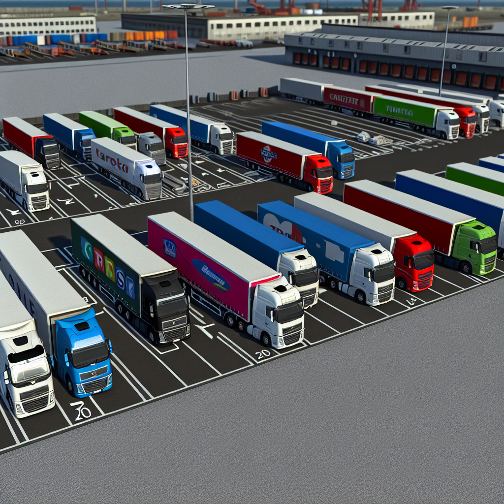 Heavy Duty Trucks on a Freight Lot