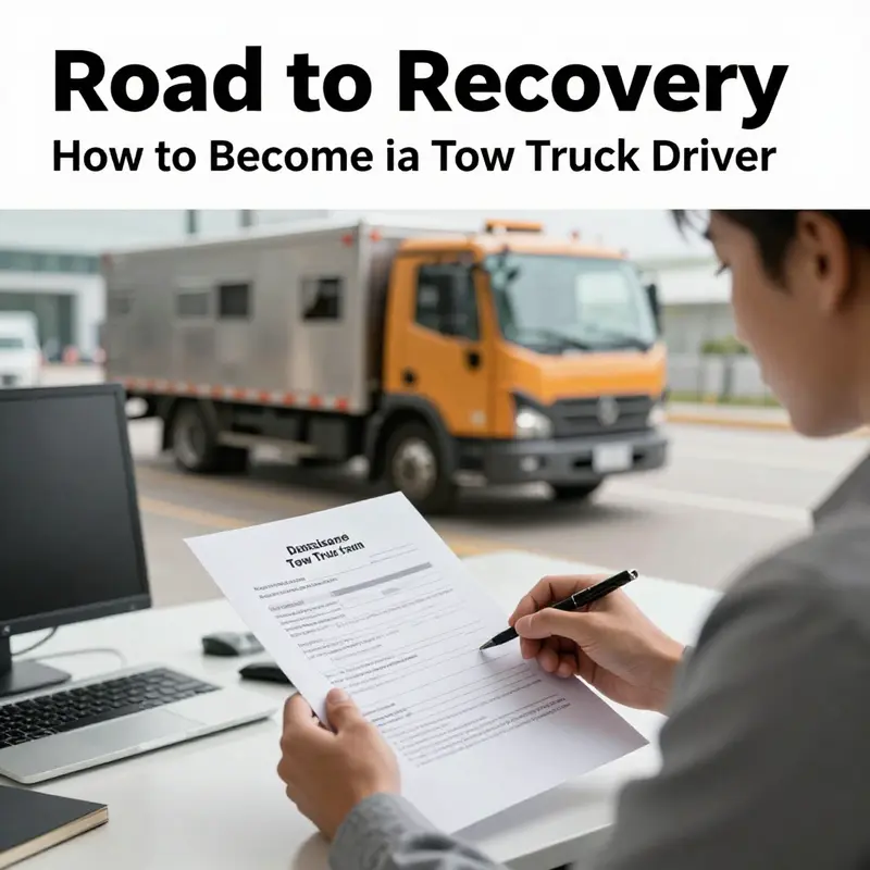 Aspiring tow truck drivers engage in studying for their licenses.