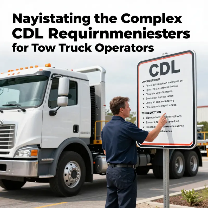 Overview of CDL requirements for tow truck drivers.