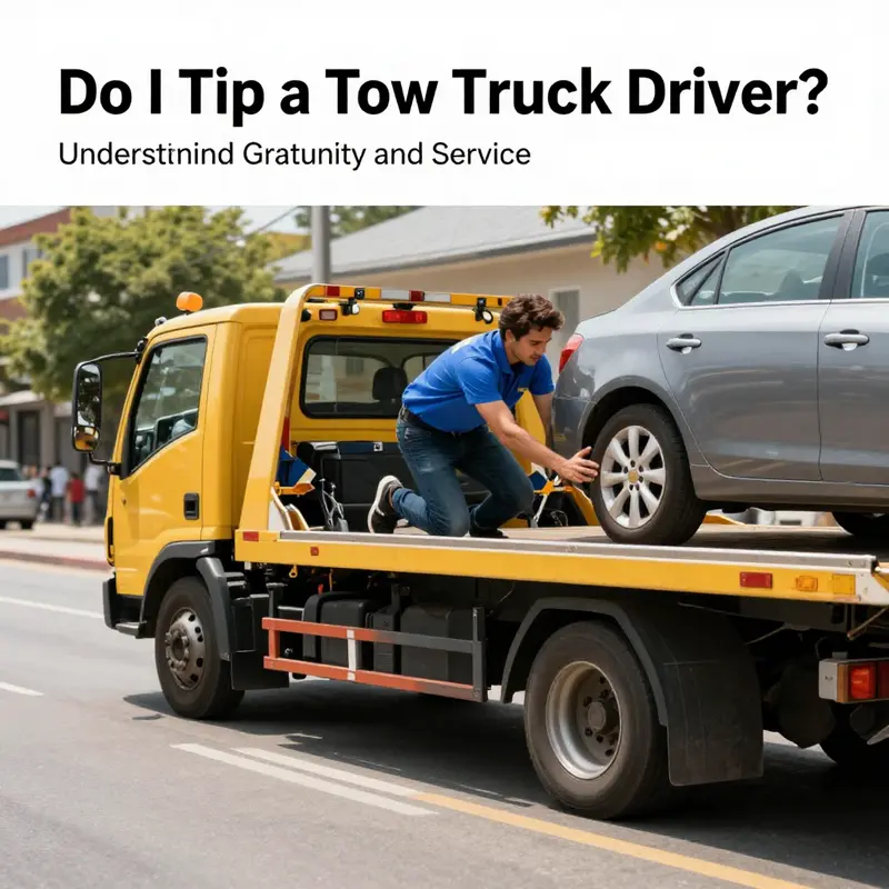 A busy street with a tow truck helping a motorist, representing the service provided by tow truck drivers.