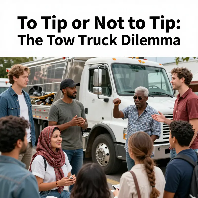 Navigating the uncertainty of whether to tip your tow truck driver.