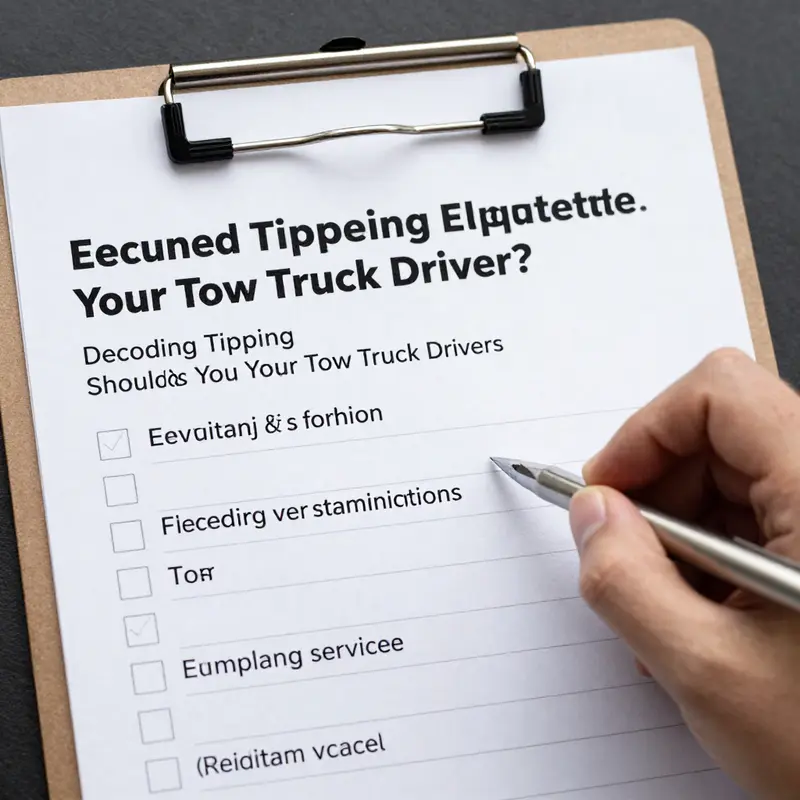 A driver reflects on the tipping decision after roadside assistance.