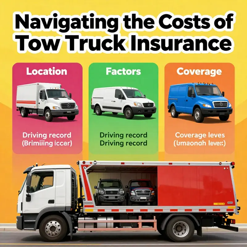 Factors influencing tow truck insurance costs.