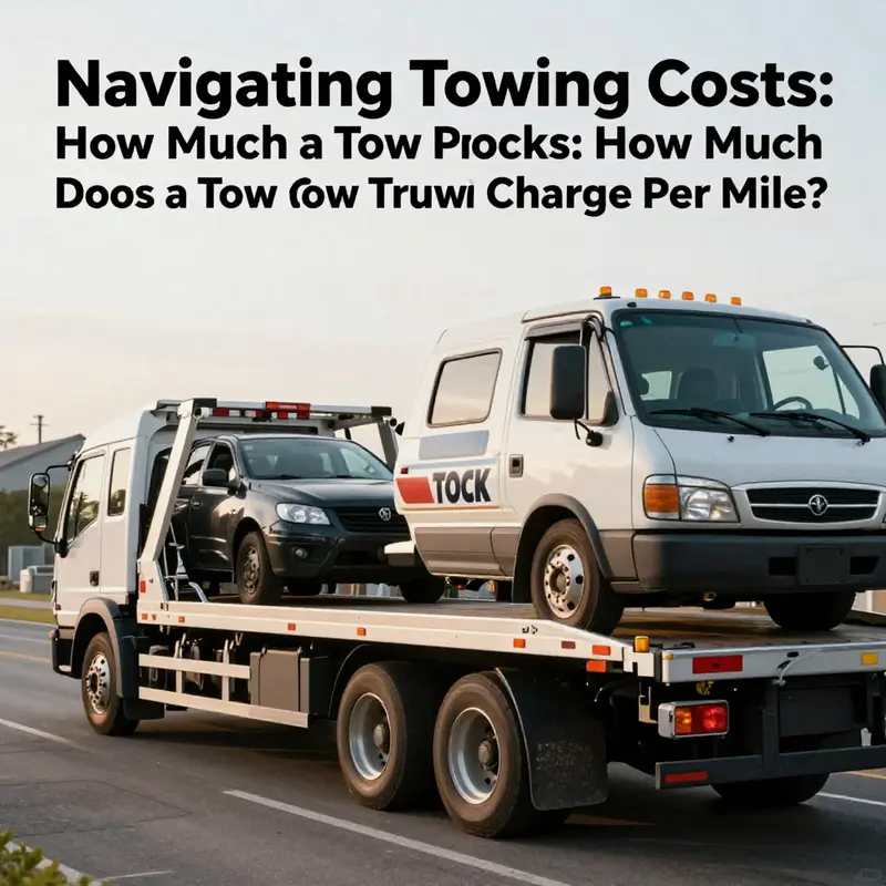 An infographic summarizing the average costs of towing services per mile.