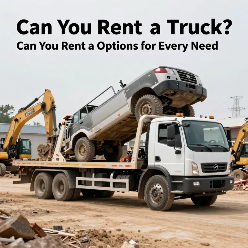 A U-Haul rental truck equipped with a tow truck, perfect for moving requirements.