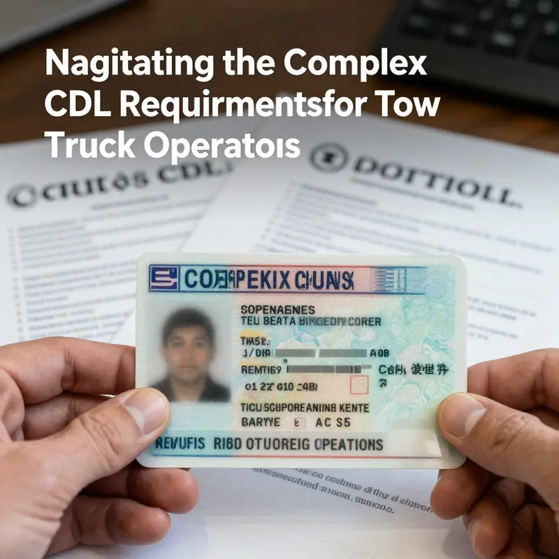 Overview of CDL requirements for tow truck drivers.