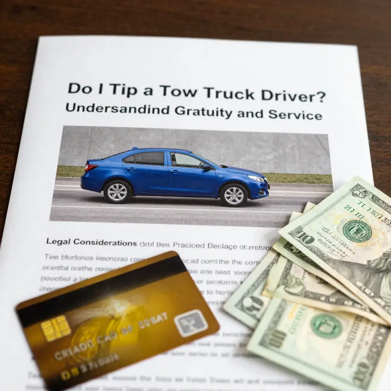 Tow truck driver assisting a distressed vehicle owner.