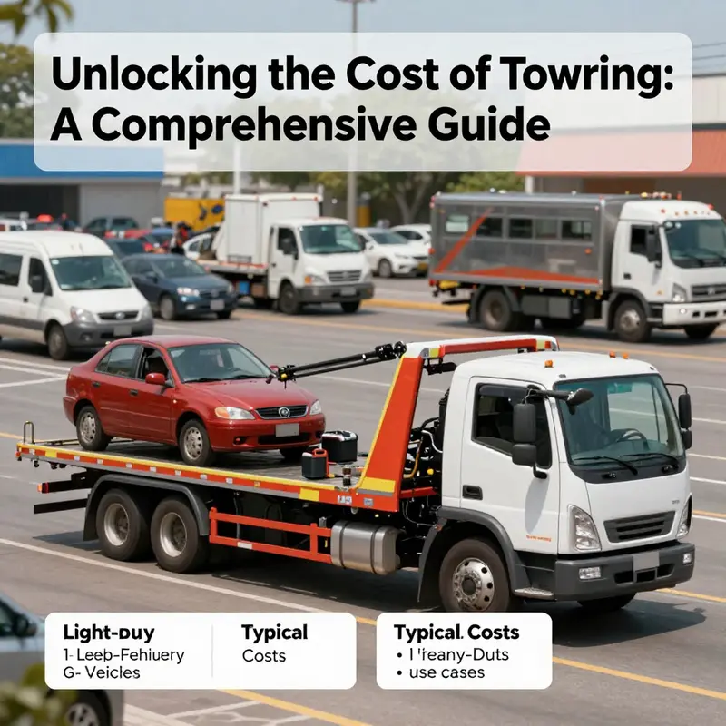 An infographic illustrating the various pricing models for different tow truck types.
