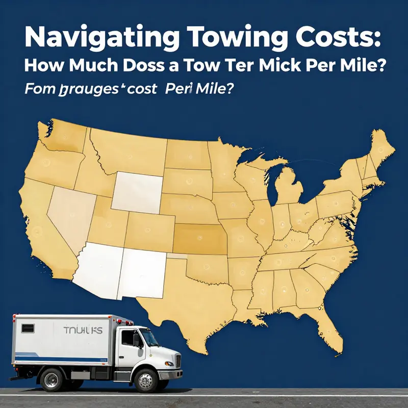 An infographic summarizing the average costs of towing services per mile.