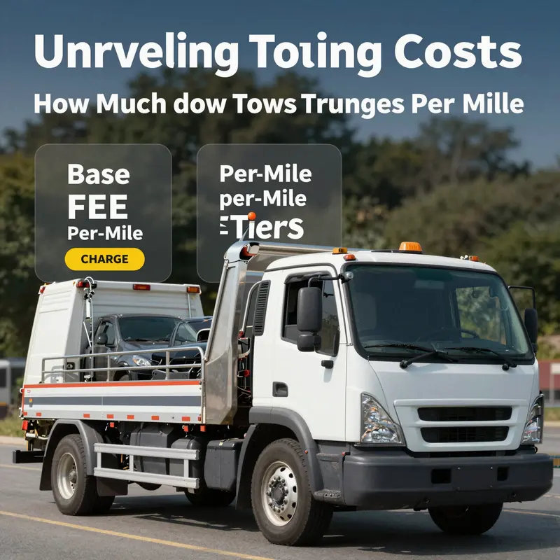 Infographic detailing standard tow truck pricing models.