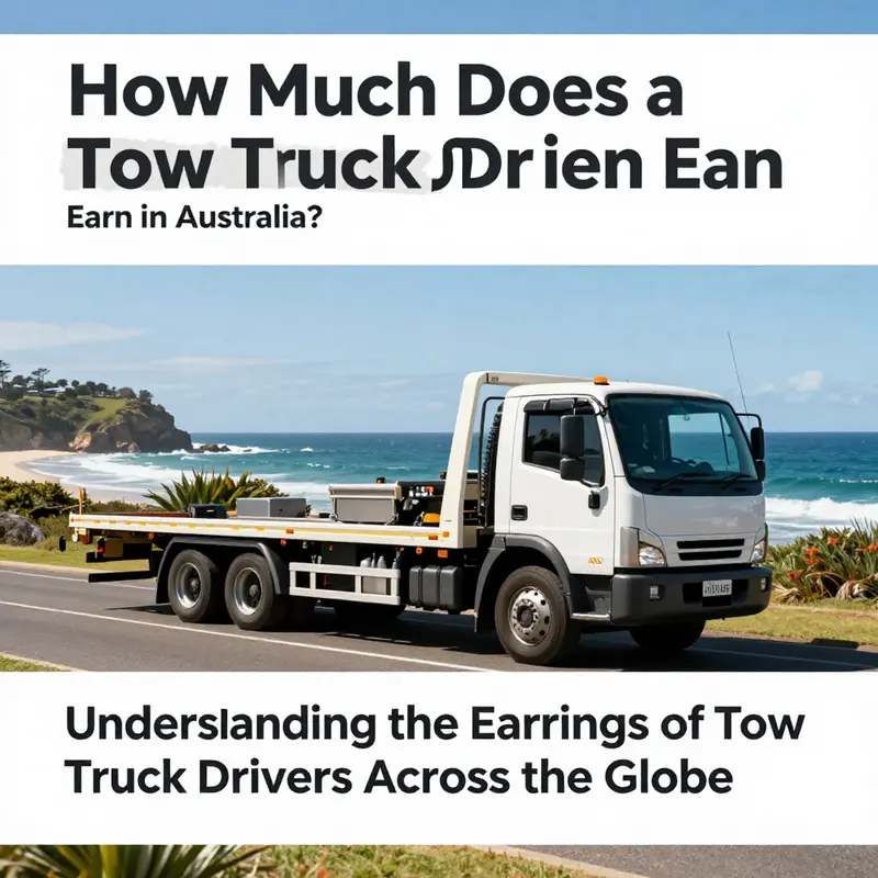 A tow truck operates across Canada’s varying terrains, symbolizing the diverse earnings landscape for drivers.