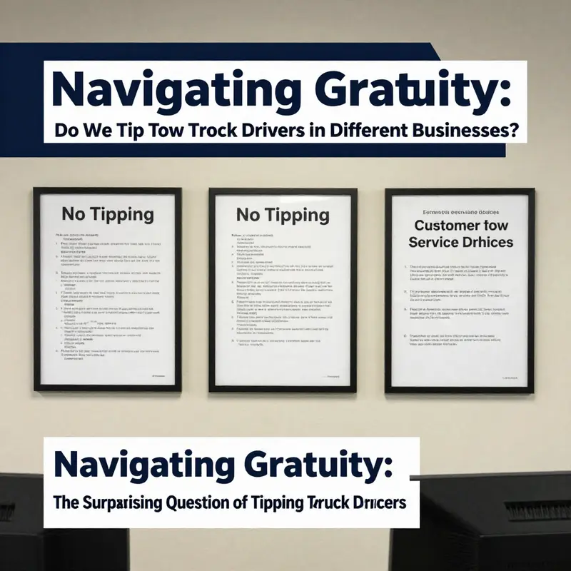 Understanding the norms around tipping tow truck drivers.