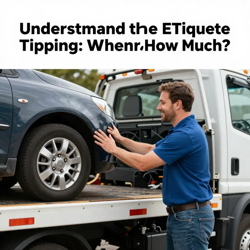 A tow truck driver providing excellent service during an emergency.