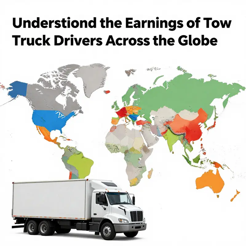 A tow truck operates across Canada’s varying terrains, symbolizing the diverse earnings landscape for drivers.