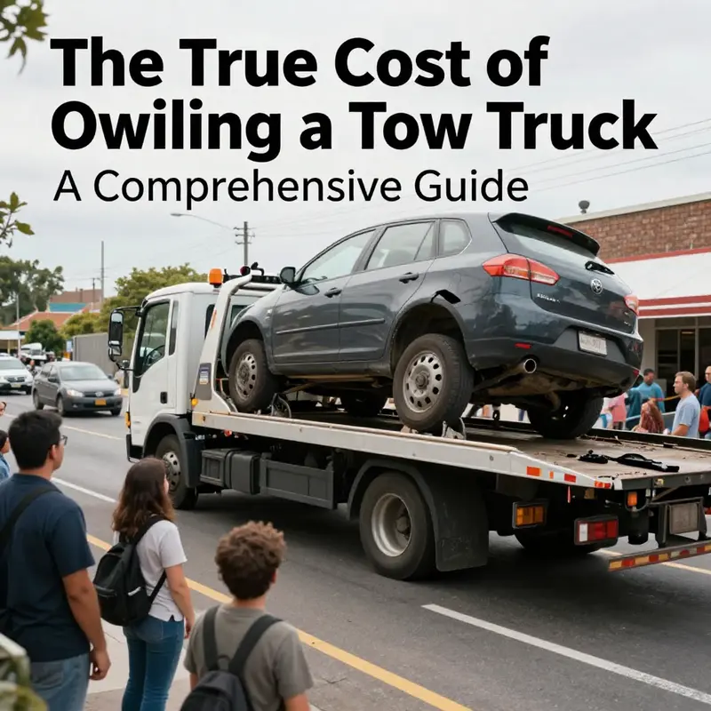 A tow truck towing a broken-down car on a busy road, showcasing the importance and urgency of towing services.