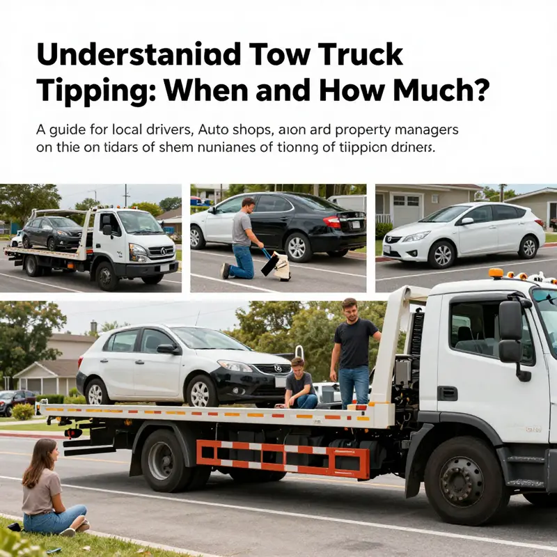 A collage showing tow truck drivers assisting customers, symbolizing the supportive nature of towing service.