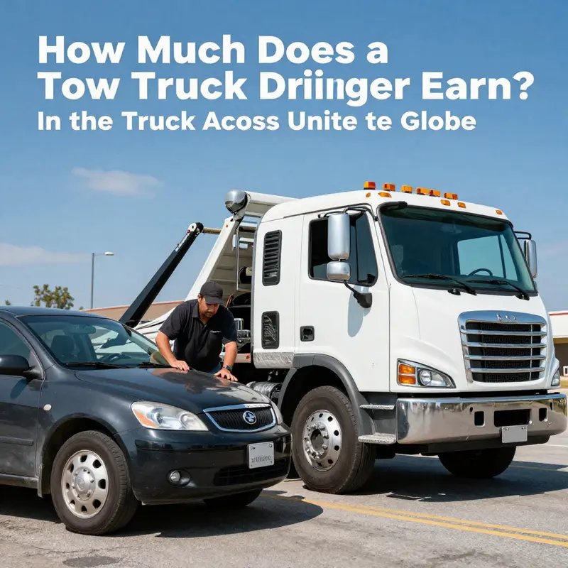 A tow truck operates across Canada’s varying terrains, symbolizing the diverse earnings landscape for drivers.