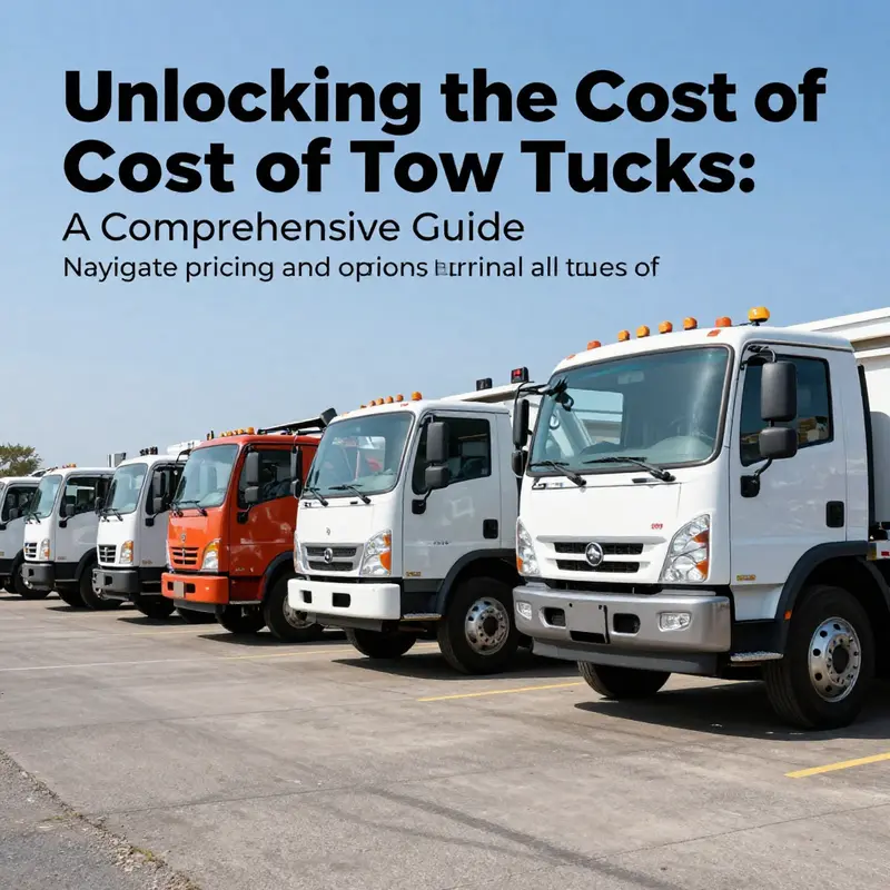 A lineup of different types of tow trucks parked in a towing yard.