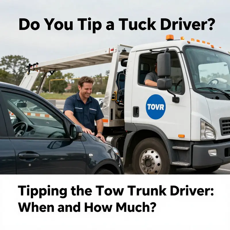 Tow Truck Driver Assisting a Stranded Motorist