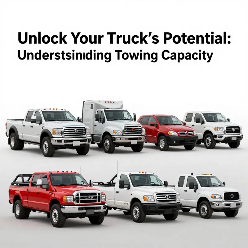 Different truck models and configurations that influence towing capacity.