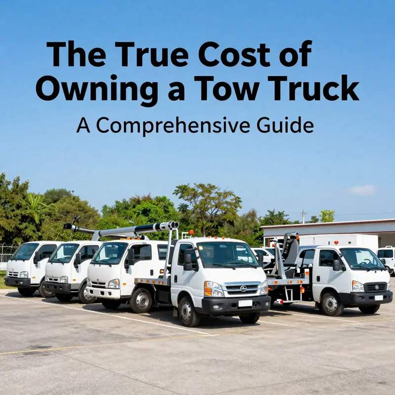 A range of tow trucks, illustrating the different upfront purchase costs and options available for new and used models.