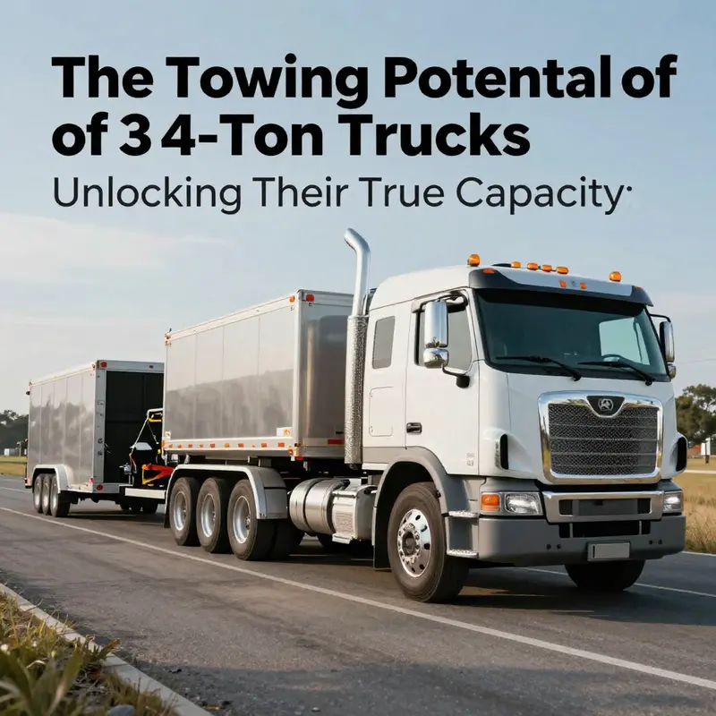 Understanding the diverse towing capacities of 3.4-ton trucks with visual representations of trailer weights.