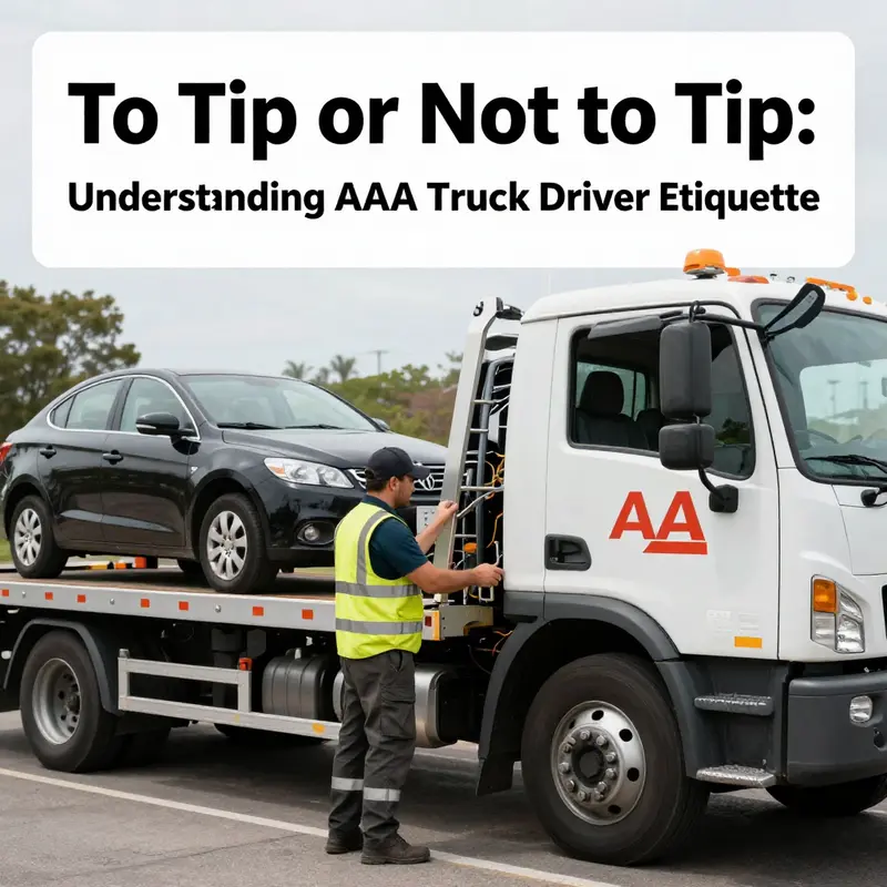 A AAA tow truck driver providing essential service with a focus on safety and professionalism.