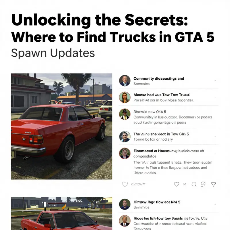 Classic tow truck at a popular spawn point outside a car shop in Paleto Bay.