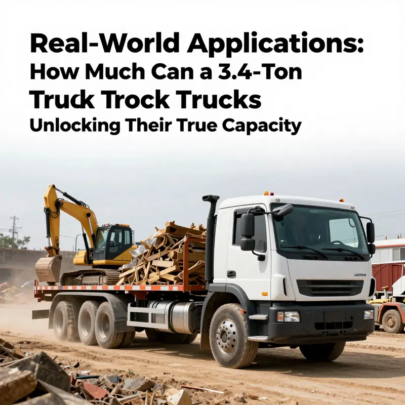 Understanding the diverse towing capacities of 3.4-ton trucks with visual representations of trailer weights.