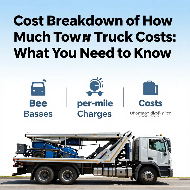 A detailed cost breakdown illustrating the pricing structure of tow truck services.