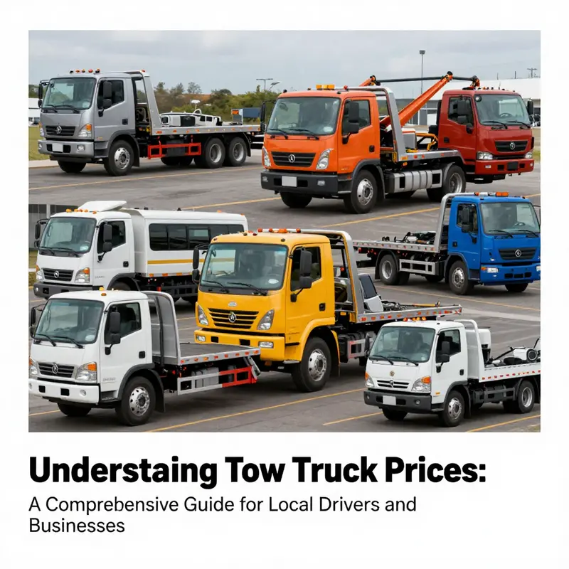 A visually rich array of tow trucks, showcasing their functions and diversity in types, representing the towing industry.