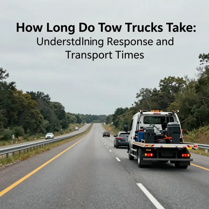 A tow truck responds quickly to assist a vehicle in an urban setting.