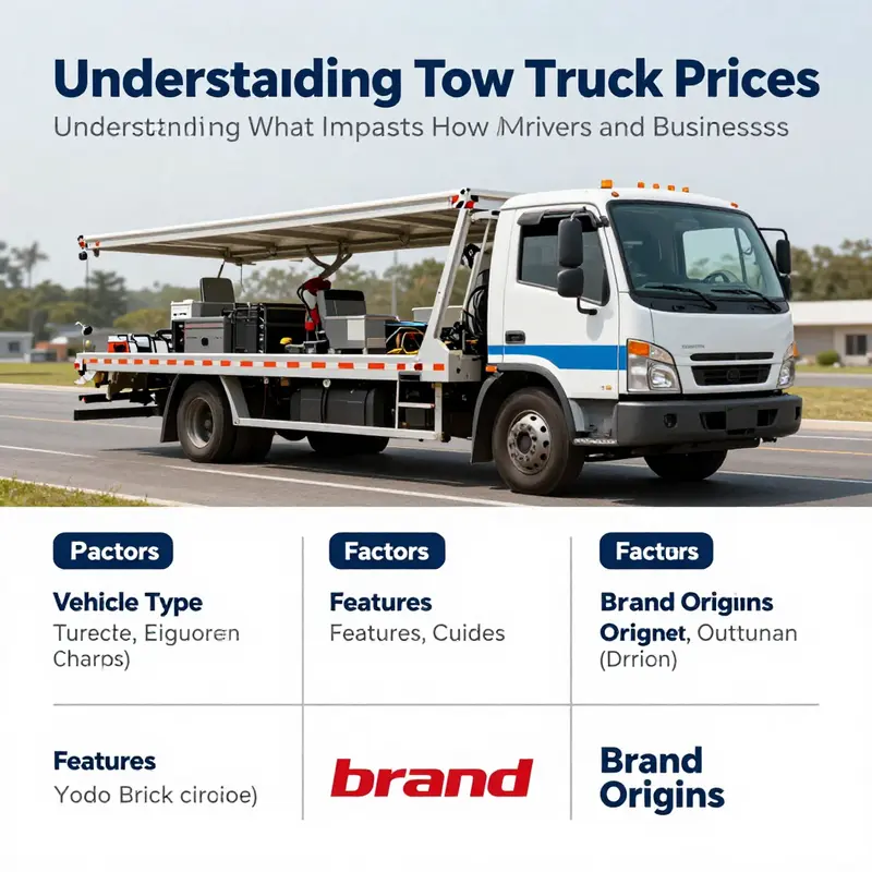 An illustration of different types of tow trucks highlighting the price ranges and features available in 2026.