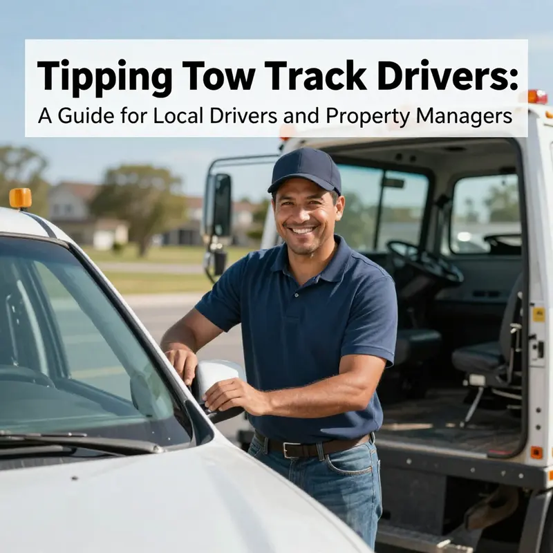 General guidelines for tipping tow truck drivers based on service scenarios.