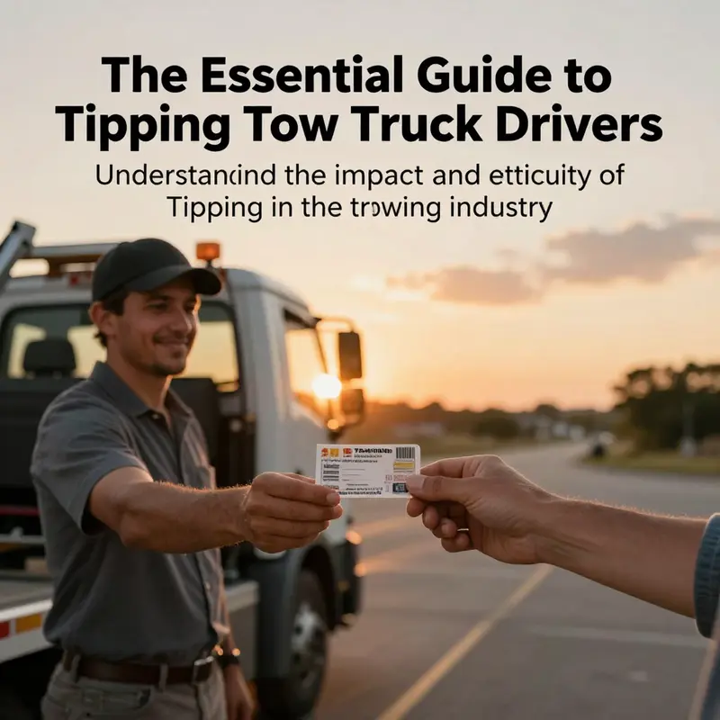 A thankful driver giving a tip to a tow truck driver, highlighting the respect involved in such a transaction.