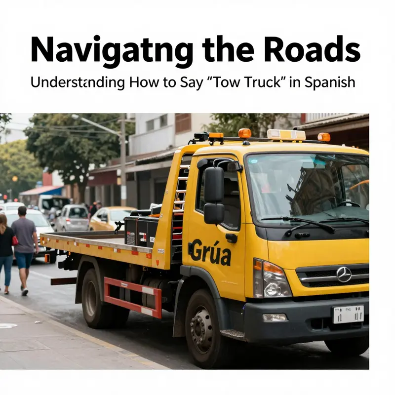 A tow truck, known as ‘grúa’ in Spanish, ready to assist on the streets.