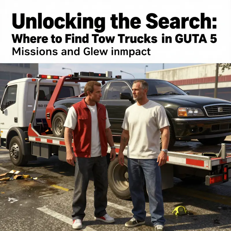 Classic Towtruck parked outside Los Santos Customs in Paleto Bay.