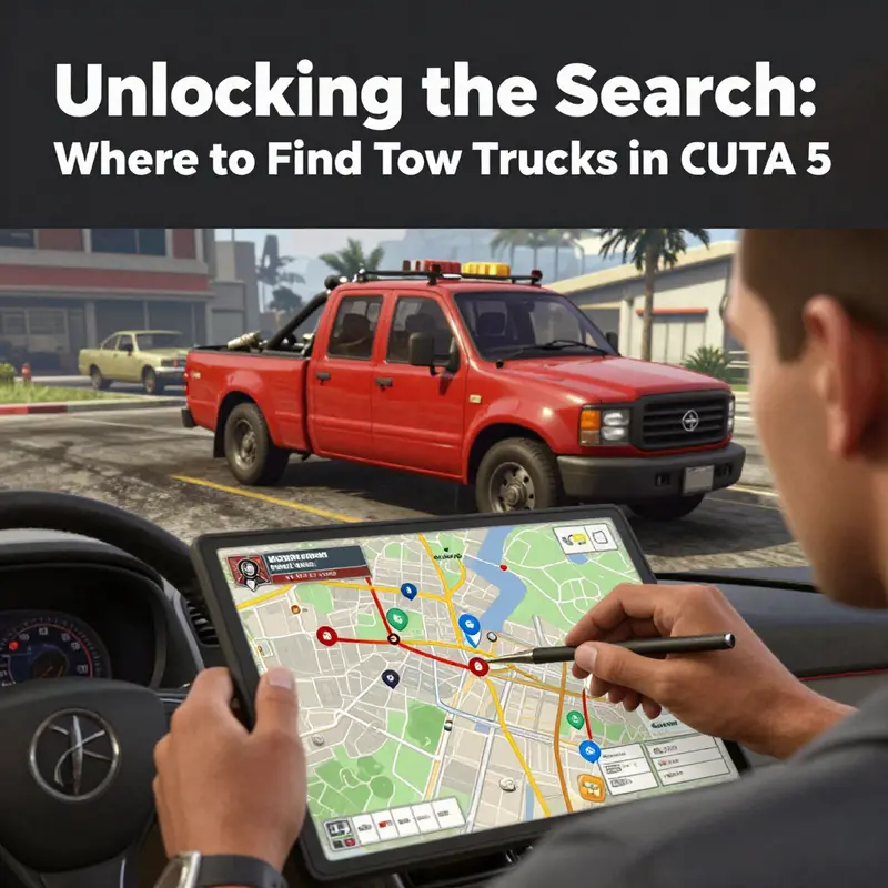 Classic Towtruck parked outside Los Santos Customs in Paleto Bay.