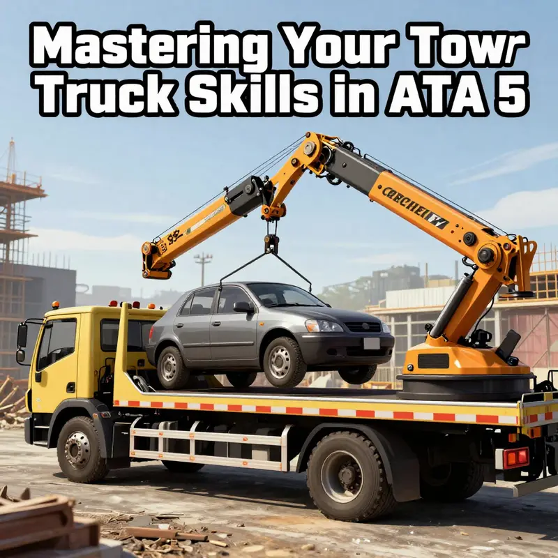 Acquiring and navigating a tow truck in the bustling streets of Los Santos.