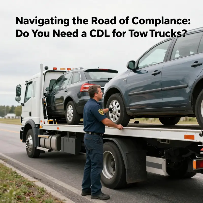 Understanding CDL requirements: Tow trucks must comply with regulations depending on their weight and purpose.