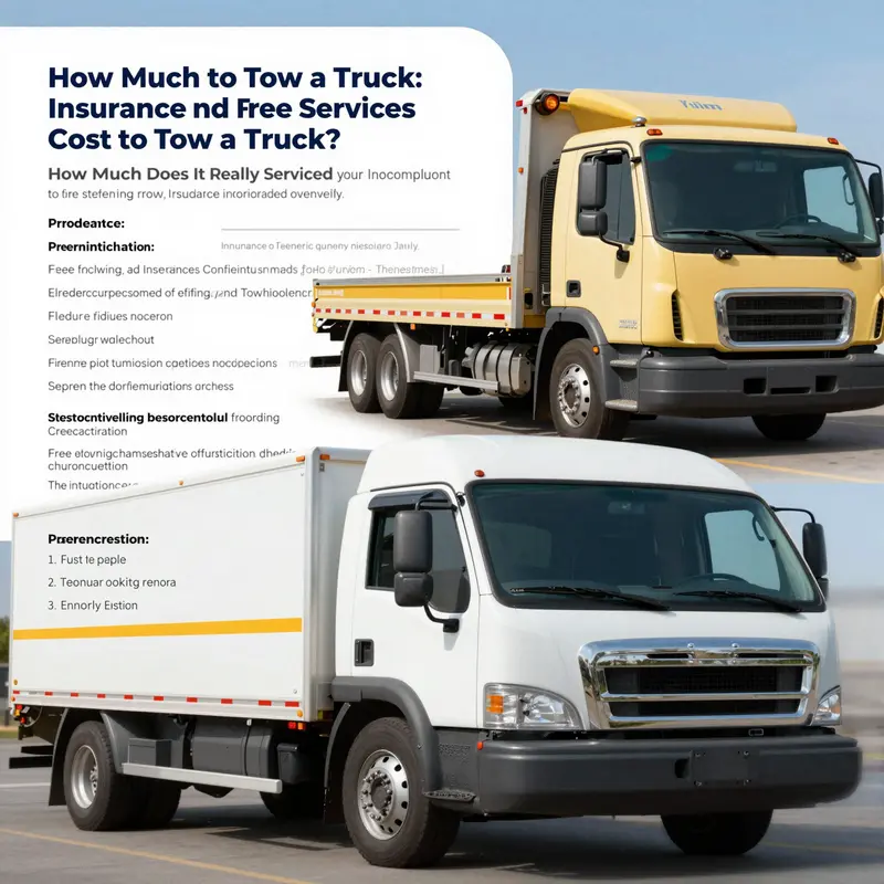 A detailed breakdown of towing costs related to different truck types.