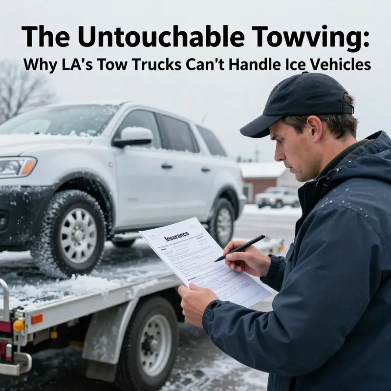 A tow truck operator interpreting legal regulations on towing in Los Angeles.