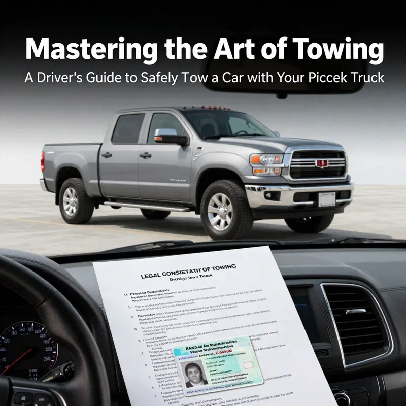 Understanding the legal requirements of towing with a pickup truck.