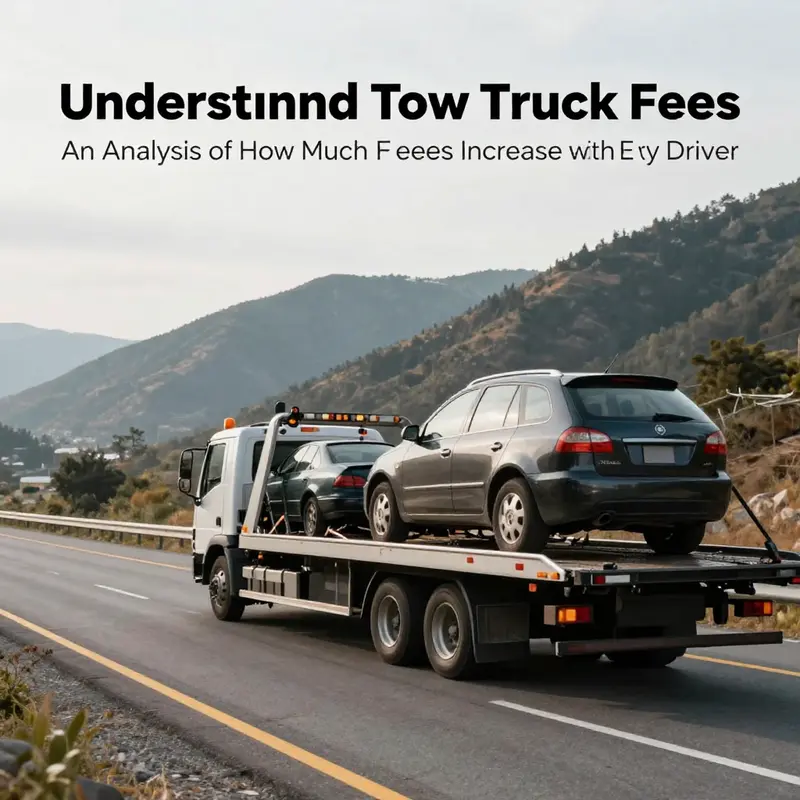 A local tow truck ready for a short-distance service in a bustling city environment.