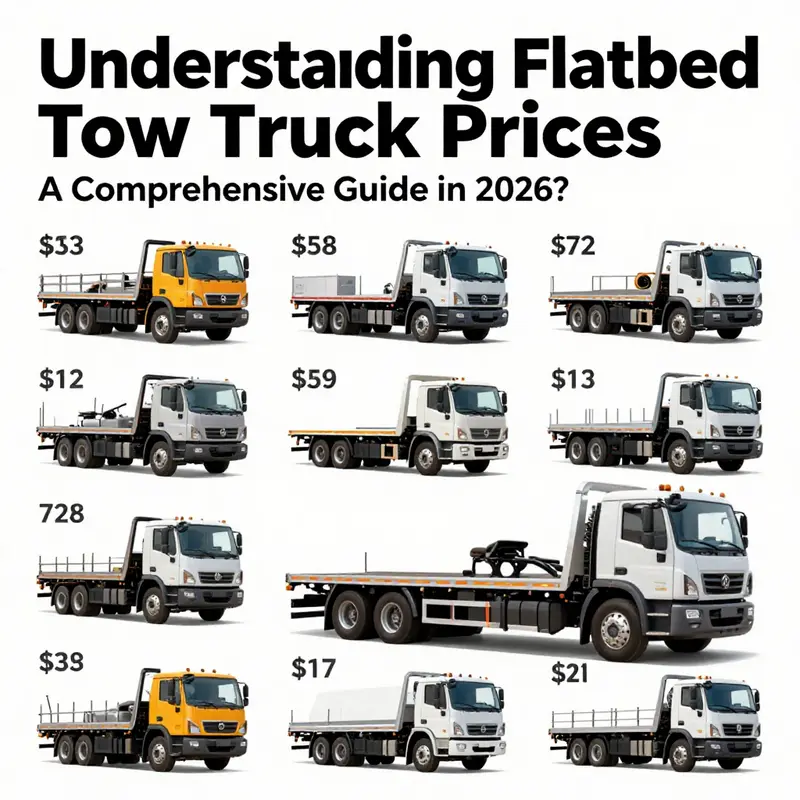 A visual representation of the price ranges for different models of flatbed tow trucks available in 2026.