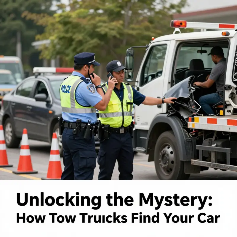 A tow truck responding to a call for assistance on a busy road.