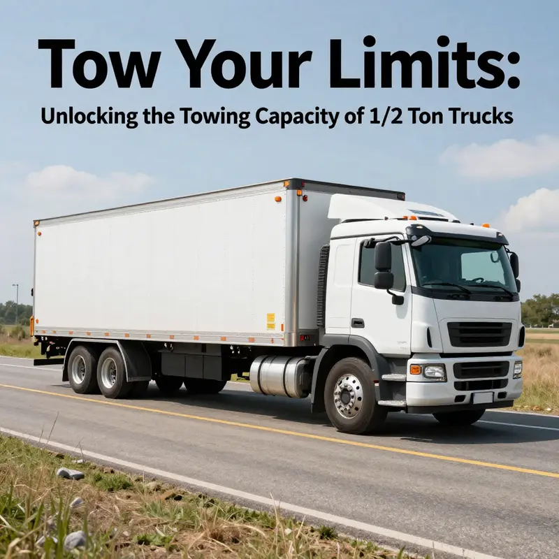 Visualizing the towing capacity of a 1/2 ton truck in action.
