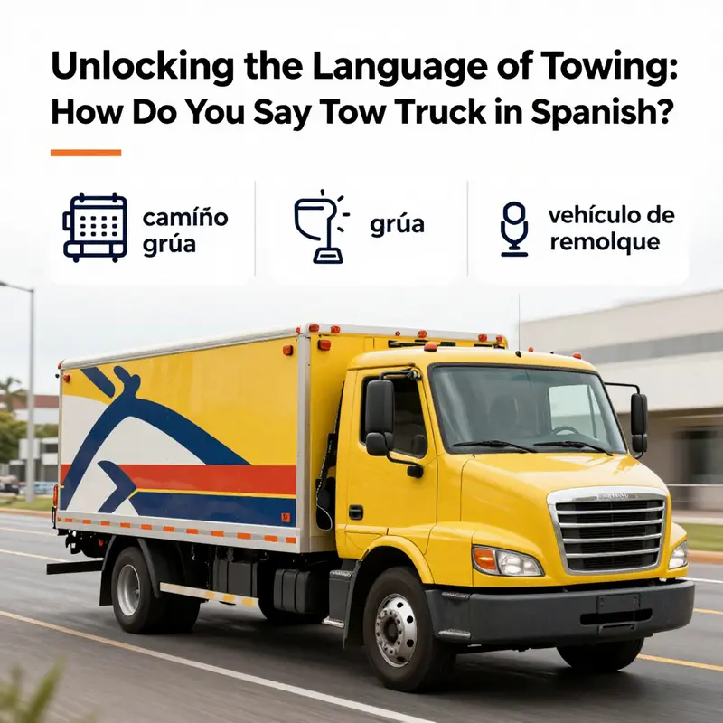 Camión grúa ready to assist on the roadside.